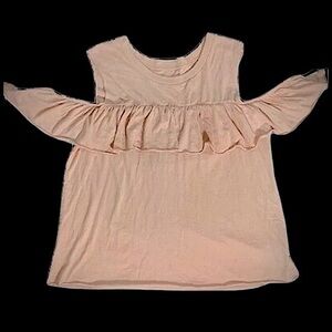 Hippie Laundry Peach Cold-Shoulder Top